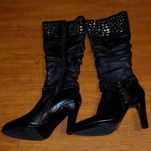 Colin Stuart Studded Knee Boots Sz 7